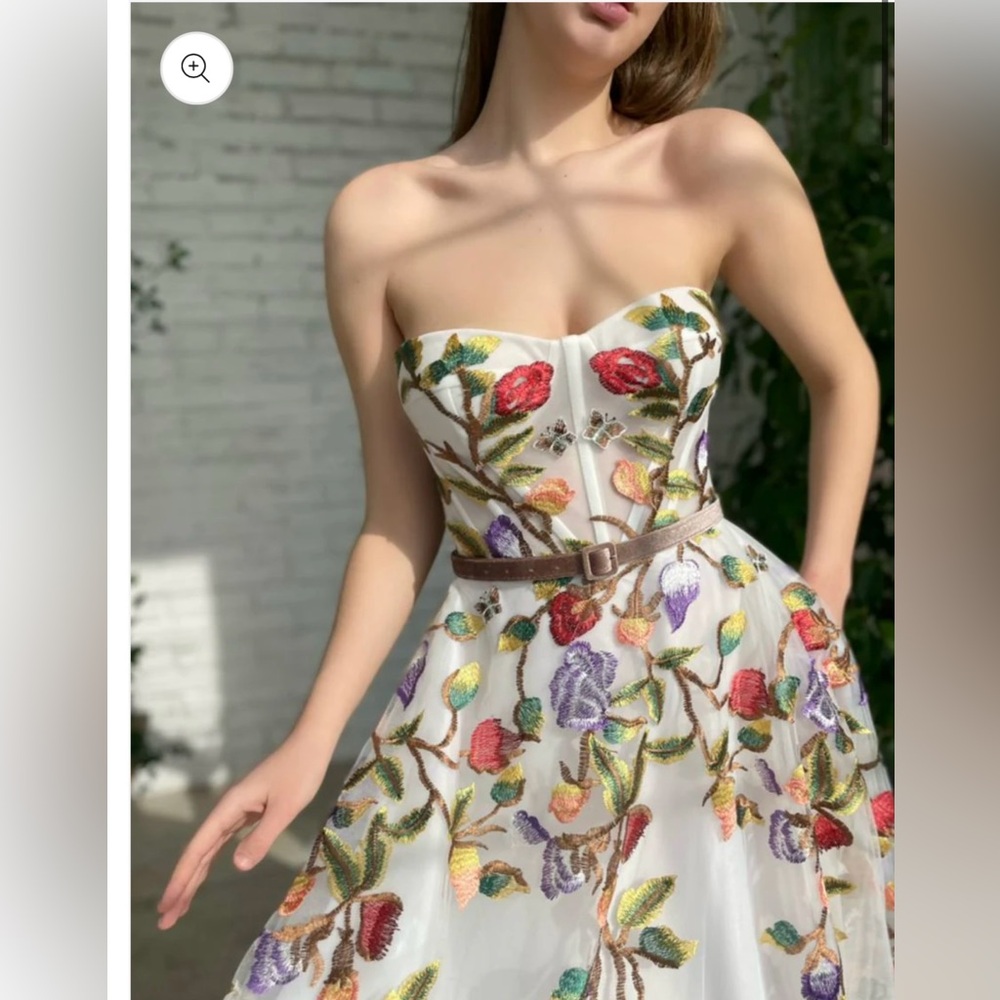 Teuta Matoshi Ivy Greenhouse Strapless Dress with belt 10